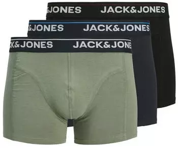Jack & Jones JACTIMOTHY SOLID TRUNKS 3 PACK (12291495) dark navy pack:sea spray/schwarz/gr&uuml;n