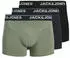 Jack & Jones JACTIMOTHY SOLID TRUNKS 3 PACK (12291495) dark navy pack:sea spray/schwarz/grün