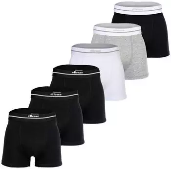 Ellesse Ambria Trunks Boxershorts 6 Pack schwarz (mono)/schwarz/wei&szlig;/grau