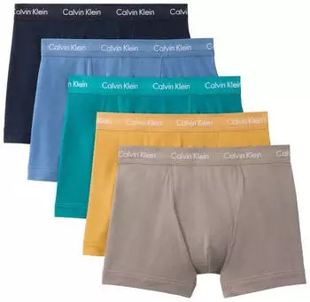 Calvin Klein Low Rise Trunk 5er Pack nude/navy/hellblau/gelb/petrol