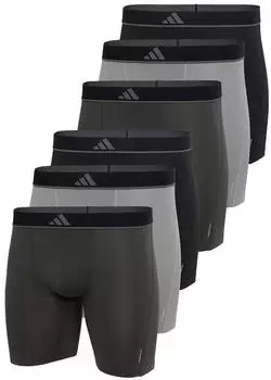 Adidas Active Micro Flex Eco Boxer Briefs, 6er Pack (4AM015-6P-907) schwarz/grau/tanne