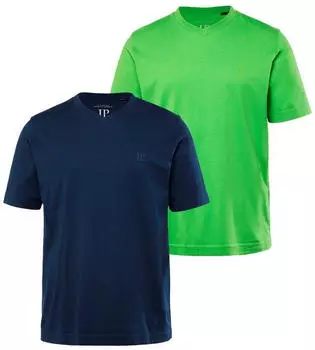 JP 1880 Basic T-Shirt 2er Pack V-Ausschnitt (711318) grün/blau