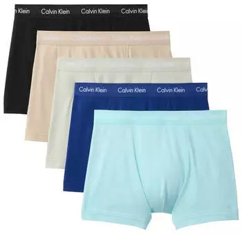 Calvin Klein 3-Pack Low Rise Trunks Cotton Stretch (000NB2877A) plume/misty sage/schwarz/sodalite