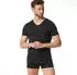 Bruno Banani Check Line 2.0 V-Shirt Pique Look schwarz karo