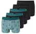 Schiesser Shorts 5er-Pack schwarz/ grün gemustert 95/5 (183214-925)