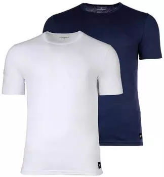 Emporio Armani T-Shirt 2-Pack navy/wei&szlig;