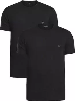Emporio Armani Core Logoband 2-Pack Rundhals-T-Shirt Regular Fit schwarz
