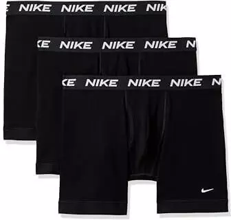 Nike Baumwoll-Boxershorts, Stretch, mit Eingriff (3er-Pack) schwarz/schwarz/schwarz