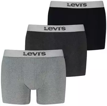 Levi's Men Mel WB Boxer Brief (3er-Pack) (76206342) mid grau melange