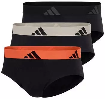 Adidas Active Flex Cotton Slip (3-Pack) elastisch (4AM001-909) schwarz/grau/orange