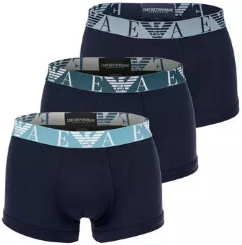 Emporio Armani 3er Pack Boxershorts (19101423) navy/pastellblau/hellblau/petrol