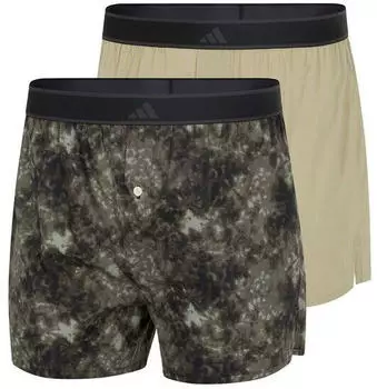 Adidas Active Woven Boxer Shorts 2-Pack schwarz/beige/gr&uuml;n