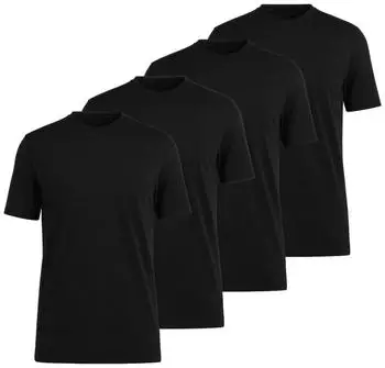OLYMP Rundhals T-Shirt Modern Fit 4er Pack (TB_070012-4P-68-XL) schwarz