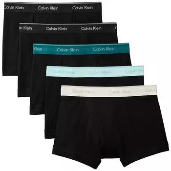 Calvin Klein Trunk 5PK Trunk (LV00NB1897-3SB) black bodies w/ black/niagara falls