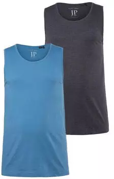 JP 1880 Tank Tops 2er-Pack Basic &Auml;rmellos (796858) blau/grau