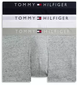 Tommy Hilfiger Trunk 3P TRUNK WB Unterw&auml;sche 3er-Pack mit Logobund (THU4540003000004) grey htr/wei&szlig;/desert sky