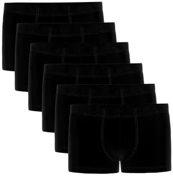 Seidensticker Trunk 6-Pack Single Jersey Boxershorts (TB_5100-B-6P-90-6) schwarz