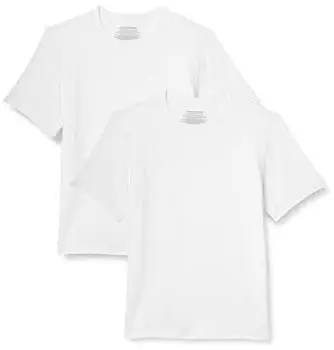 Amazon Essentials Short Sleeve Modal Unterhemd Slim Fit 2er-Pack (AEMN36625M25) weiß