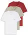 HUGO Gemischter Dreierpack T-Shirts aus Baumwolle mit Logo-Print Style T-SHIRT RN TRIPLET P 50532811 Weiß / Beige
