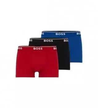 Hugo Boss Power Boxer Trunks Cotton Stretch 3-Pack (50475274) schwarz/blau/rot