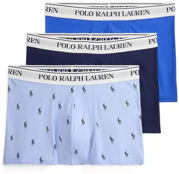 Polo Ralph Lauren Classic Boxershorts Regular Fit 3-Pack (NWBBP3) blau/navy/hellblau/hellgrau
