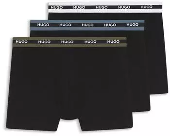 HUGO BOXERBR TRIPL Planet Boxer Shorts 3er-Pack (50534694) dunkelgrau/oliv/schwarz/wei&szlig;