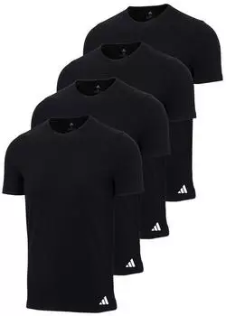 Adidas Crew Neck Shirt Active Flex Cotton 4-Pack Slim Fit (TB_4AM016-4P-000-M) schwarz