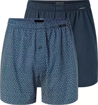 Schiesser 2-Pack Multipacks Boxershorts Jersey (182427-928) dunkelblau
