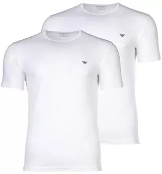 Emporio Armani Soft Touch Bamboo Viscose T-Shirt 2er Pack (EM001849_AF14134_M0082) wei&szlig;