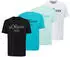 s.Oliver Basic T-Shirt 4er-Pack Rundhals weiß/türkis/schwarz