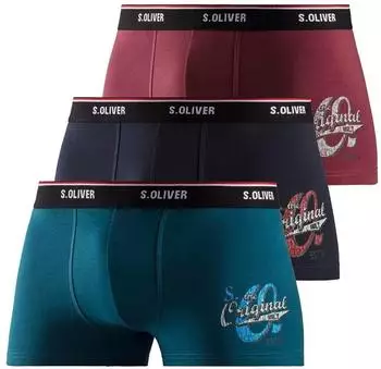 s.Oliver Boxer Shorts 3er-Pack (15124656) petrol/navy/bordeaux