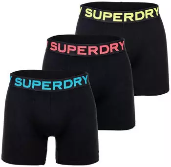 Superdry 3-Pack Trunks (M3110476A) schwarz/blau/gelb