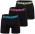 Superdry 3-Pack Trunks (M3110476A) schwarz/blau/gelb