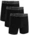 Under Armour Performance Cotton Boxer Briefs Solid 6 in Stretch 3-Pack (1383889-001) schwarz