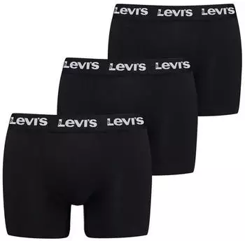 Levi's 3-Pack Repeat Trunks with Logo Stitching (701236673) black