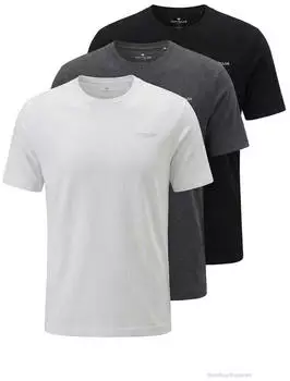 Tom Tailor T-Shirt 3-Pack (7974000) schwarz-mittel-melange