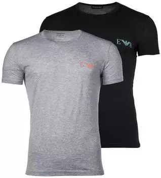 Emporio Armani T-Shirt Slim Fit 2-Pack (EM001849-AF20668-MC499-S) schwarz/grau
