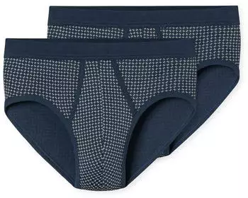Schiesser Sportslips 2er-Pack Feinripp Eingriff admiral gemustert Original Classics (172691-801)