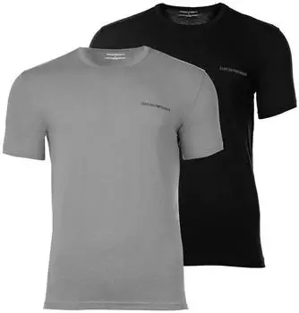 Emporio Armani Core Logoband 2-Pack schwarz/grau