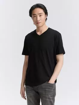 Tom Tailor T-Shirt mit V-Ausschnitt Doppelpack Regular Fit (1048394) schwarz