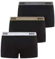 Boss 50554693/00, Boss Trunks aus Baumwoll-Mix im 3er-Pack Black men