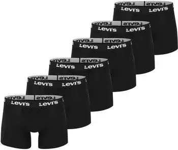 Levi's Repeat Logo Boxer Brief 6P Ecom (6-Pack) schwarz