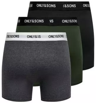 Only & Sons ONSFITZ Trunk 3-Pack (79620413) anthrazit/graumeliert/oliv/wei&szlig;