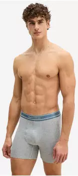 Marc O'Polo Modal Long Boxer 3-Pack (287998) dunkelblau/graumeliert/hellgrün