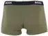 Hugo Boss Trunk aus Stretch-Baumwolle mit Logo-Bund, 3er-Pack, mittlere Bundhöhe (50554693) hellblau/oliv/schwarz/weiß