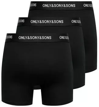 Only & Sons ONSFITZ Trunk 3-Pack (72035862) schwarz pack:colorful wasitband