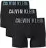Calvin Klein 3-Pack Trunks with elastic logo waistband (000NB3608A) black