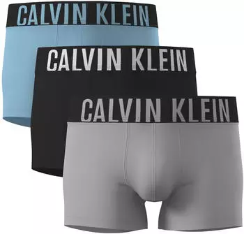 Calvin Klein Low Rise Trunk 3 Pack (000NB3608A-53V) grau/blau/schwarz