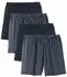 Calida Natural Benefit Web-Boxershorts 4er-Pack weiß/dunkelblau