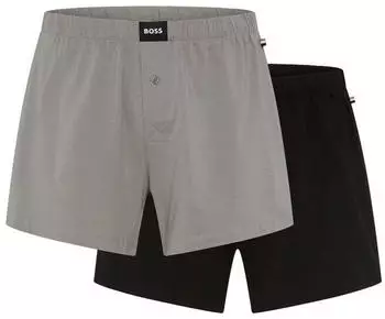 Hugo Boss 2P Jersey Boxer Regular Fit Boxershorts (50544380) hellgrau